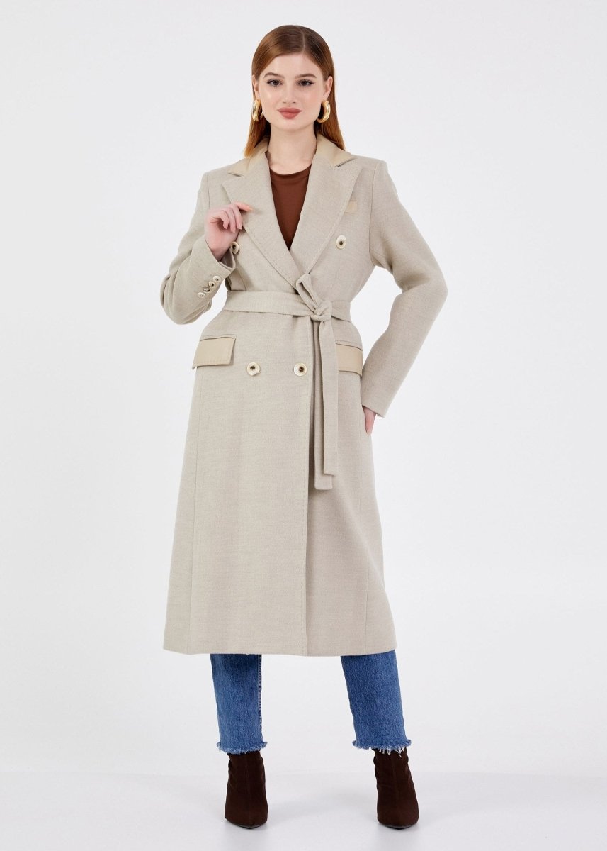 Gaiia Double - Breasted Long Coat - GAIIA